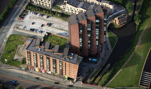 Islington Wharf , New Islington, Manchester from the air 