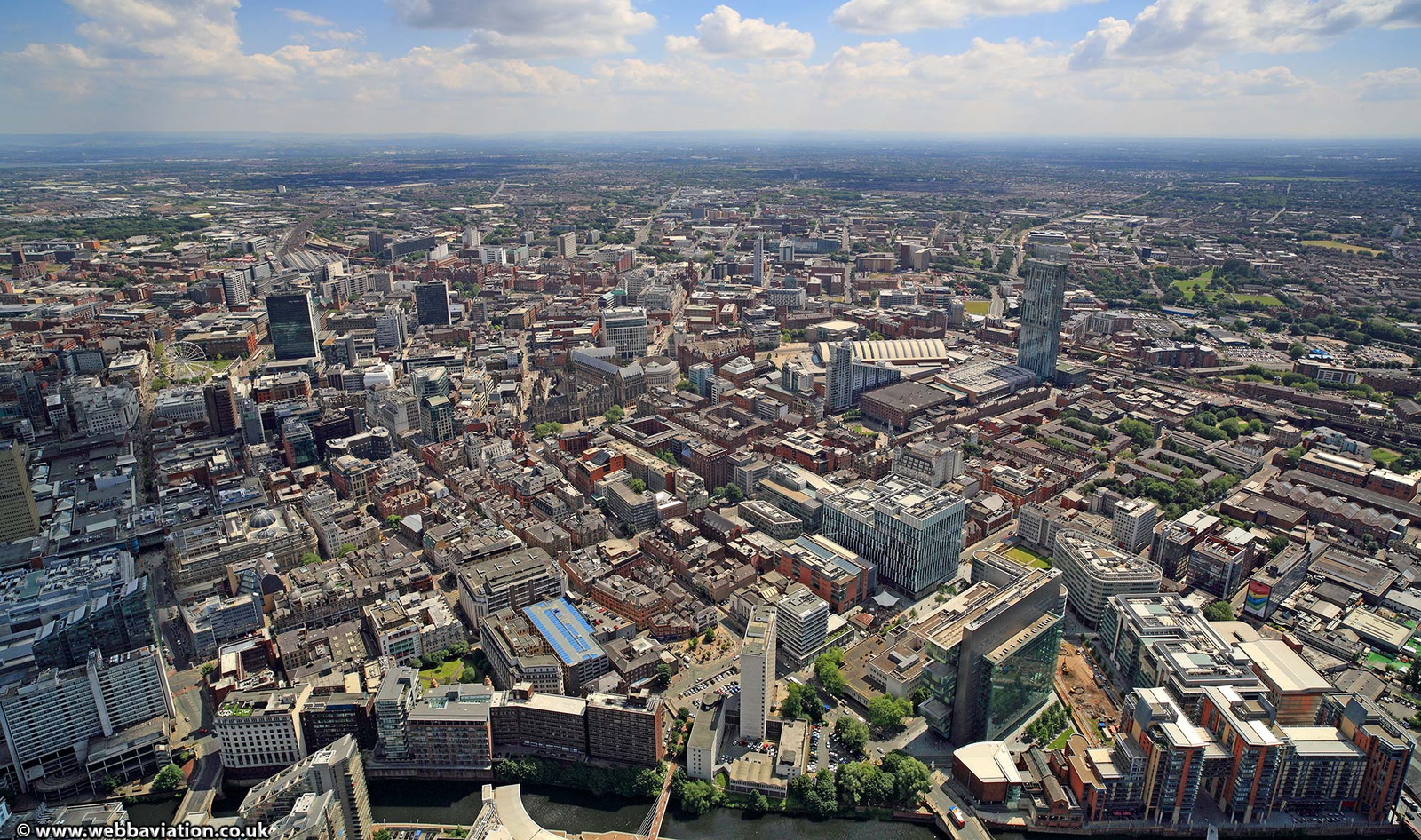 Manchester from west  from the air