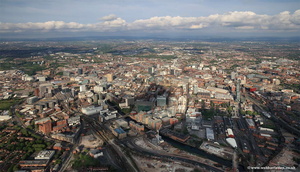 Manchester panorama aerial photograph