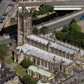 Manchester Cathedral from the air
