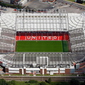 Old Trafford football stadium from the air