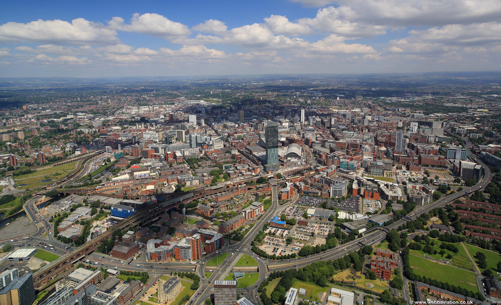 Deansgate Interchange Manchester  aerial photo 