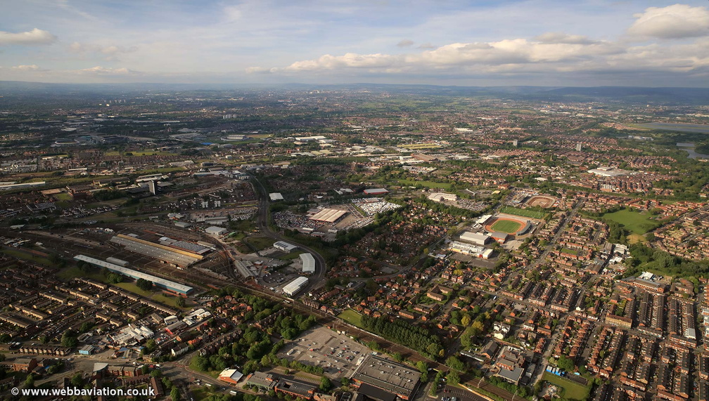 Belle Vue, Manchester  from the air 