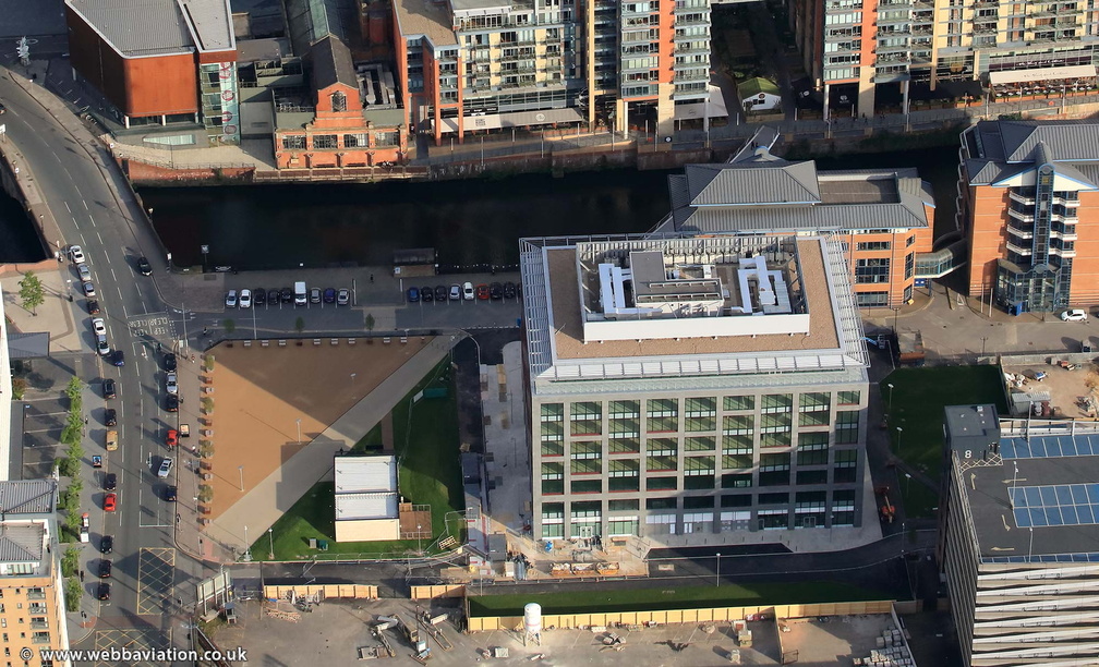 One New Bailey,  Salford, Greater Manchester from the air 