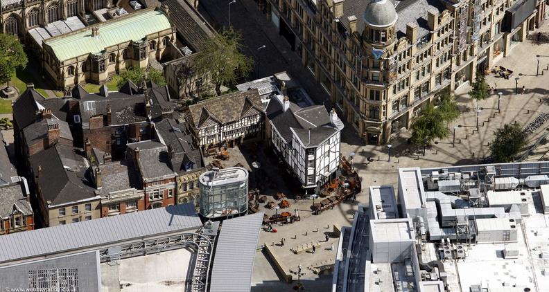 Shambles Square Manchester aerial photo 