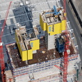 Hilton Hotel / Beetham Tower Manchester during construction aerial photo 