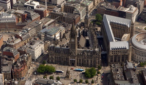 Manchester Town Hall from the air