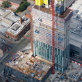 Hilton Hotel / Beetham Tower Manchester during construction aerial photo 