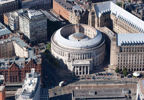 Central Library Manchester aerial photo 