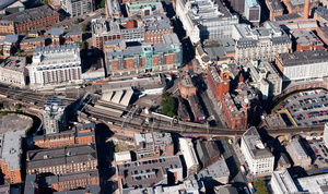 Manchester Oxford Road railway station aerial photo