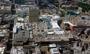 Manchester Arndale shopping centre i  from the air