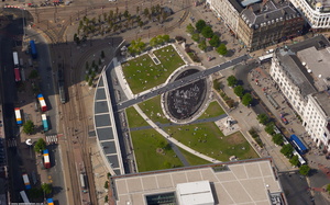 Piccadilly Gardens  Manchester aerial photo
