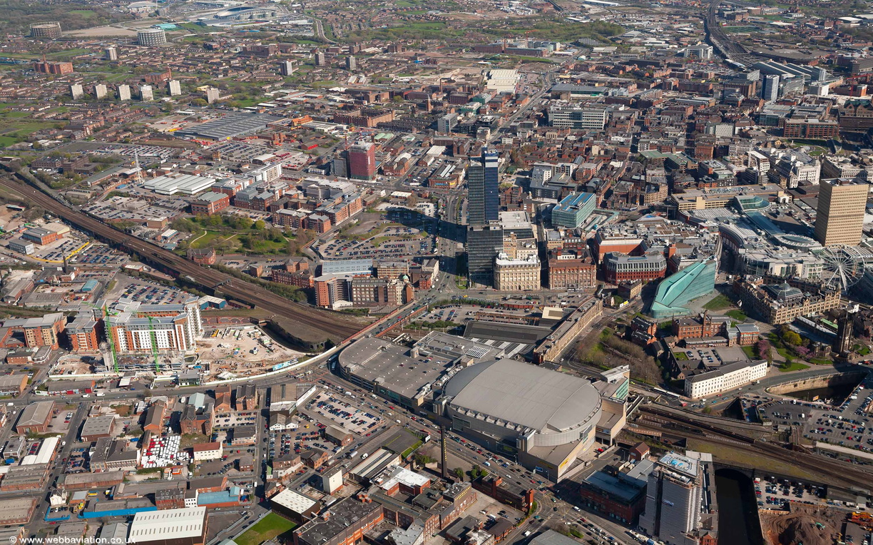 Victoria Station Manchester aerial photo 