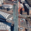 Beetham Tower / Hilton Hotel Manchesterduring construction  aerial photo 