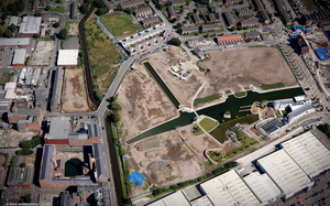 New Islington project in Manchester. aerial photo 