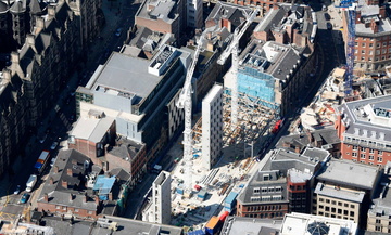construction of Belvedere 12 Booth St  Manchester  M2 aerial photo 