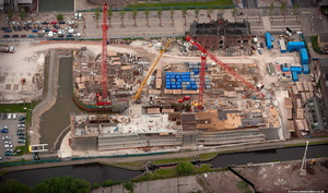 construction of Chips, New Islington Manchester aerial photo 