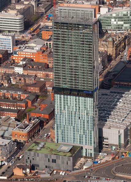 Hilton Hotel / Beetham Tower Manchester aerial photo 