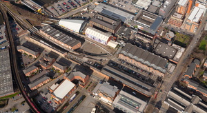 former Manchester Liverpool Road railway station  aerial photo 