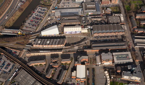 Science and Industry Museum Manchester aerial photo 