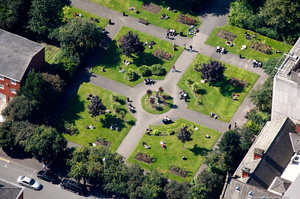 St John's Gardens Manchester aerial photo 