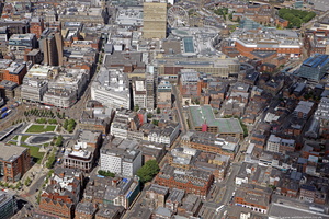 Newton St, Manchester city centre  aerial photo 