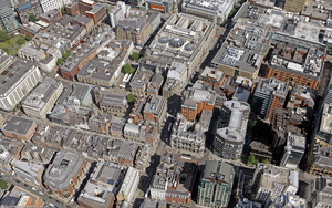 King St and Cross St Manchester M2 aerial photo 