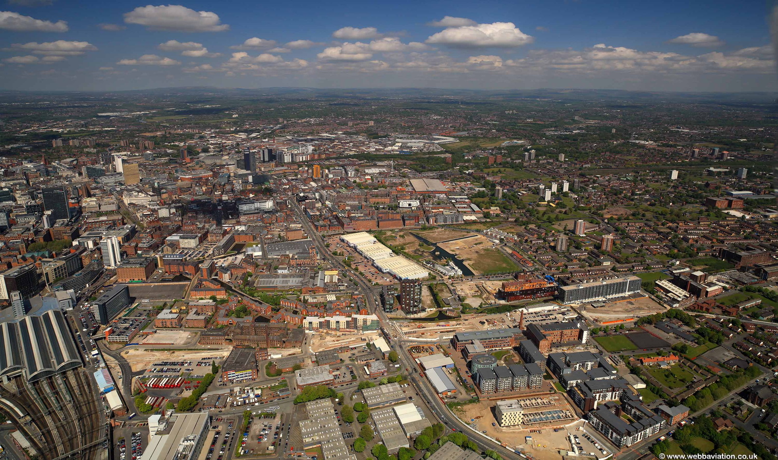 Great Ancoats St Manchester aerial photo 