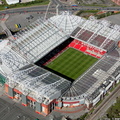 Old Trafford football stadium from the air