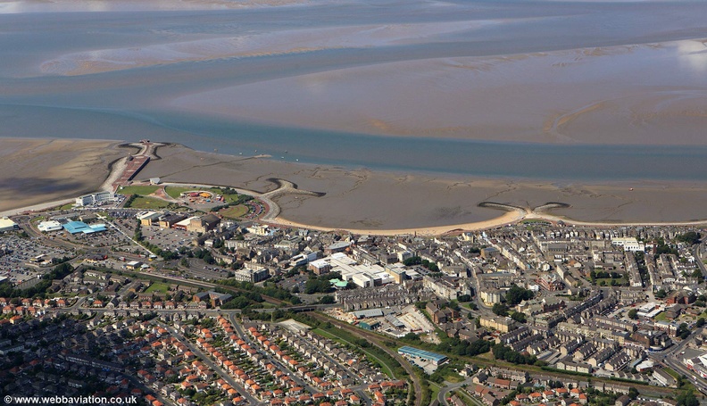 Morecambe Lancashire showing the future Eden Project North site aerial photograph