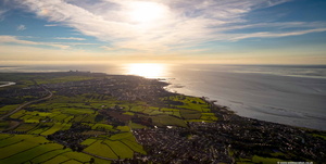 Morcambe at sunset aerial photograph  