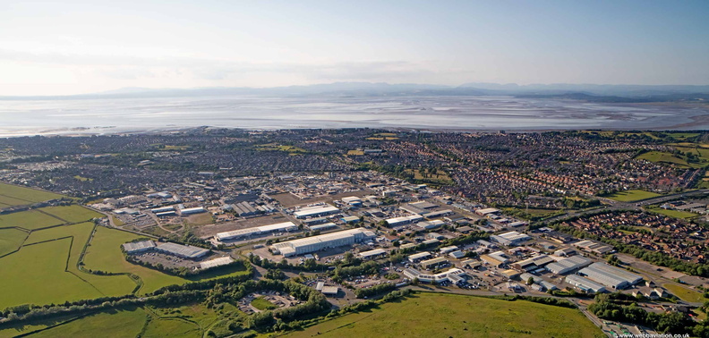 White Lund Industrial Estate Morecambe from the air