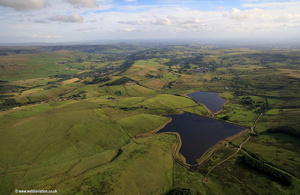 Castleshaw  Reservoirs  aerial photograph
