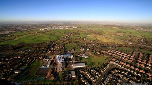 North Chadderton School Oldham from the air