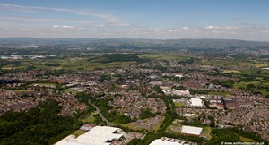 Royton Oldham from the air