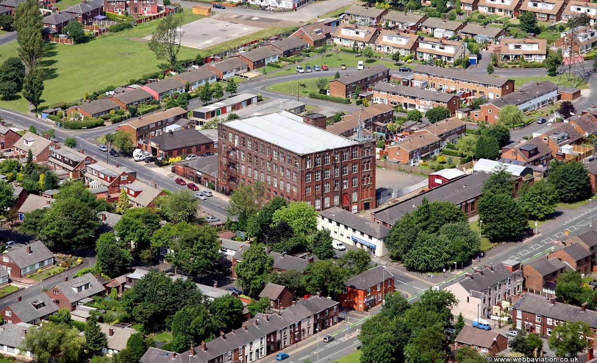 Thornham  Mill Oozewood Road, Royton from the air