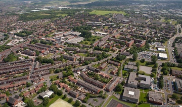 Chadderton Way Oldham Edge   from the air