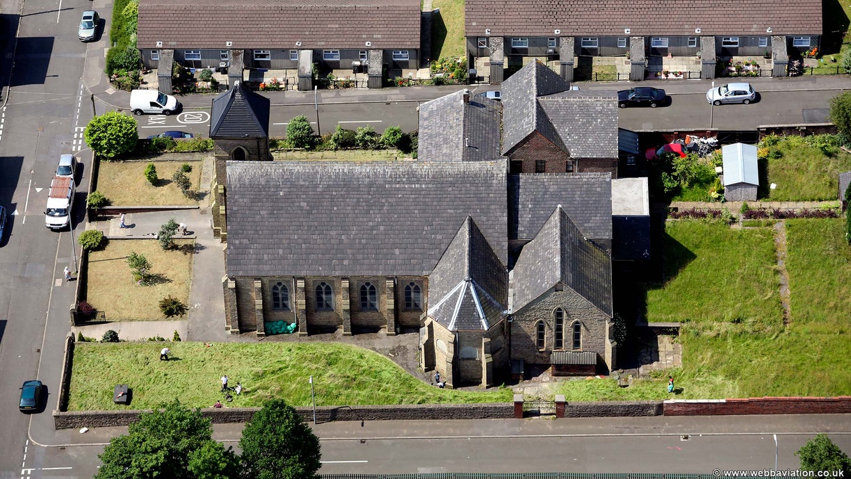  Saint Mary's Catholic Church Shaw Street Oldham   from the air