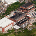 Briar Mill and Lilac Mill in Shaw , Oldham  from the air