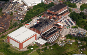 Briar Mill and Lilac Mill in Shaw , Oldham  from the air