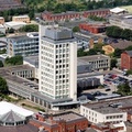 Oldham Civic Centre from the air