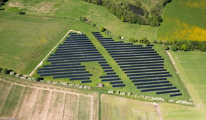 Lathom Solar Farm Ormskirk from the air