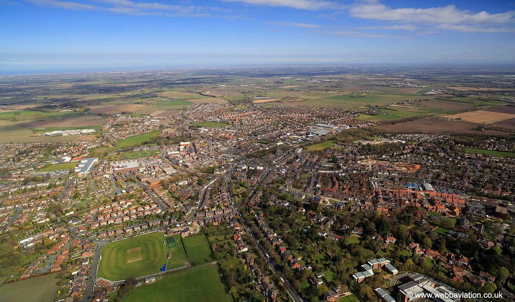 Ormskirk Lancashire from the air