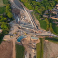 construction of the A585 Windy Harbour to Skippool bypass from the air