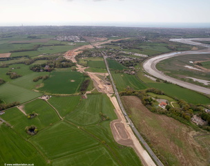 A585 Windy Harbour to Skippool bypass Poulton-le-Fylde aerial photo
