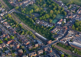 Poulton-le-Fylde railway station from the air