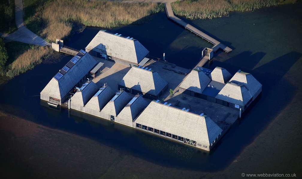 Brockholes visitor centre Preston from the air