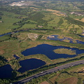 Brockholes wetland woodland nature reserve Preston from the air