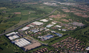 Broughton Business Park Preston  from the air
