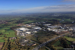  junction 31a of the  M6 motorway surrounding vicinity at Preston aerial photograph 